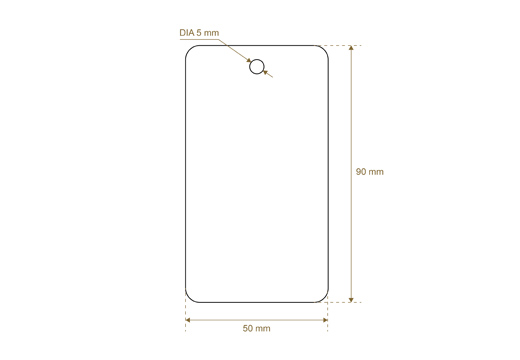 Kartónový štítok so šnúrkou Model HT-M98