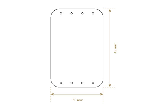Štítek z umělé kůže Model EP-M106
