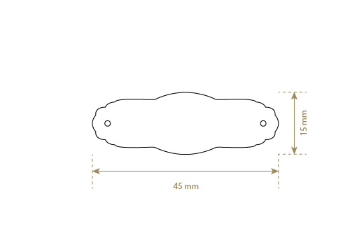 Štítek z pravé kůže Model EP-M15