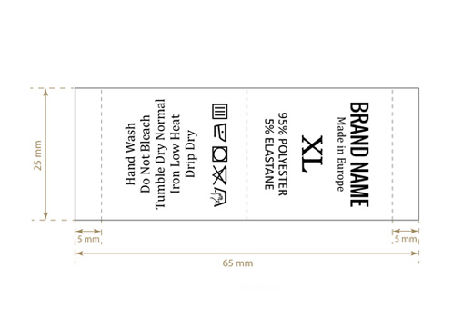Údržbový štítek s velikostí Model TC-M26
