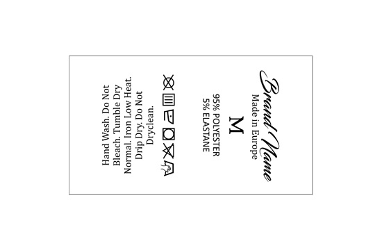 Údržbový štítek s velikostí Model TC-M336